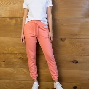 Calvin Klein Performance Womens Coral French Terry Jogger Sweatpants M Comfy Gym